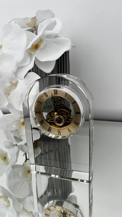 Crystal clear mechanical clock - Luscious Homewares