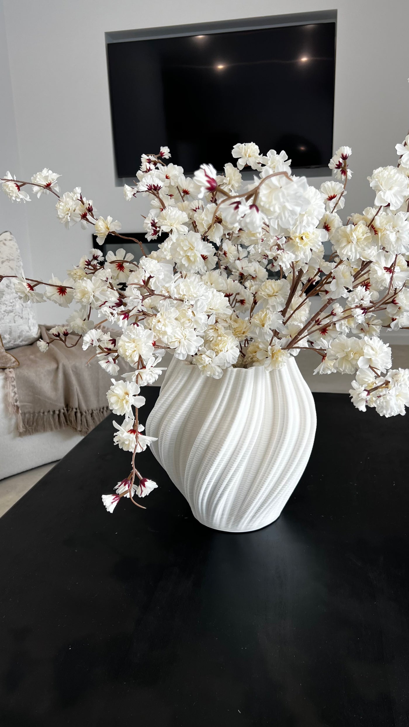 Silk cherry blossom stem - Luscious Homewares