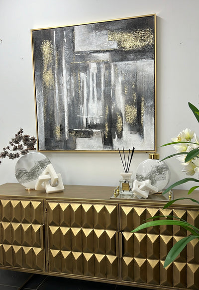 Abstracts Gold frame wall art - Luscious Homewares