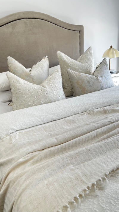 Dove neutral Throw - Luscious Homewares