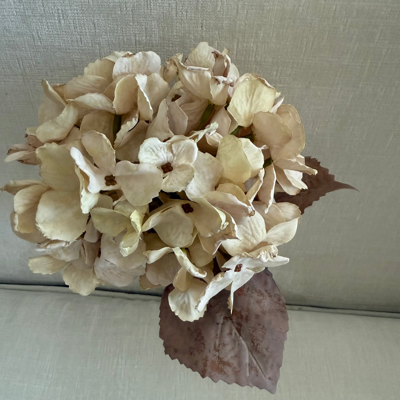 Natural Hydrangea soft touch artificial stem - Luscious Homewares