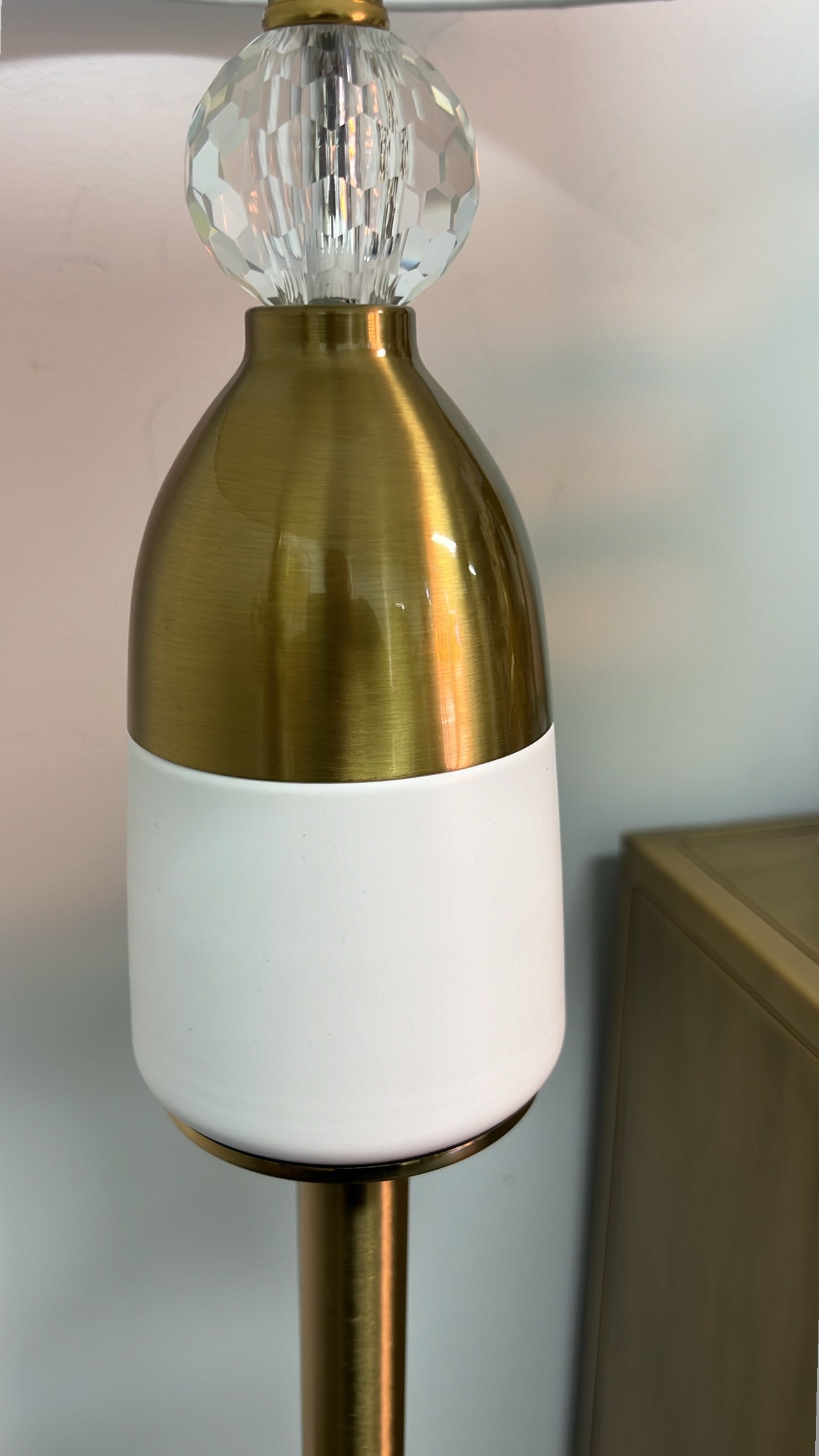 White and gold  Floor lamp - Luscious Homewares