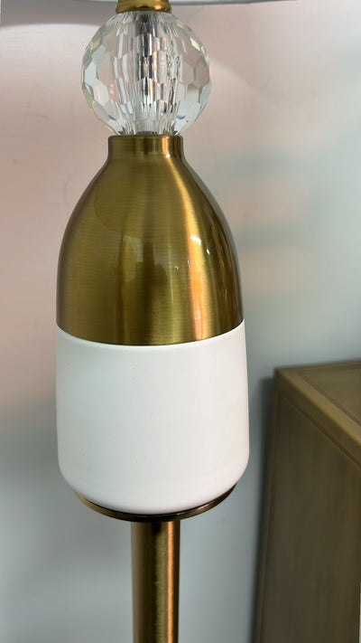 White and gold  Floor lamp - Luscious Homewares