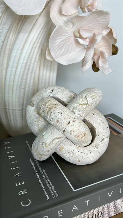 Travertine Stone knot - Luscious Homewares