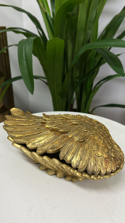 Angel gold wing box - Luscious Homewares