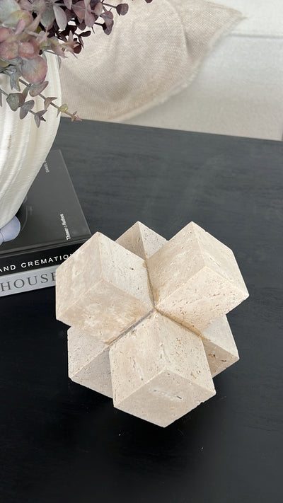 Geometric Travertine Stone - Luscious Homewares