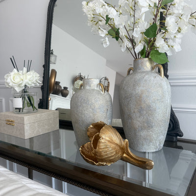 Magnolia bloom gold figurine flower - Luscious Homewares