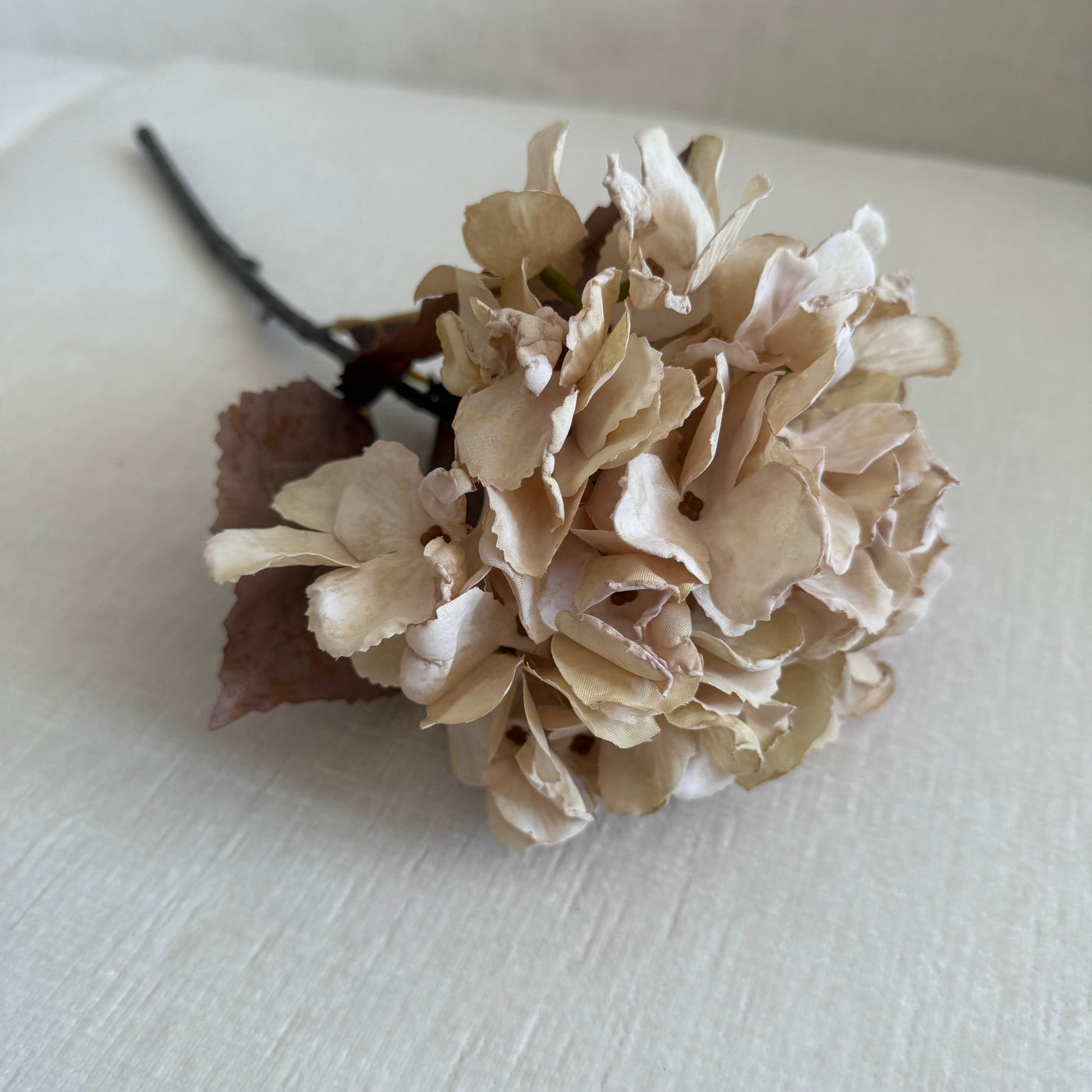 Natural Hydrangea soft touch artificial stem - Luscious Homewares