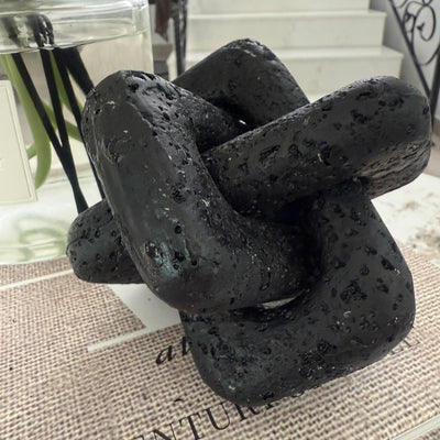 Black granite knot Resin - Luscious Homewares