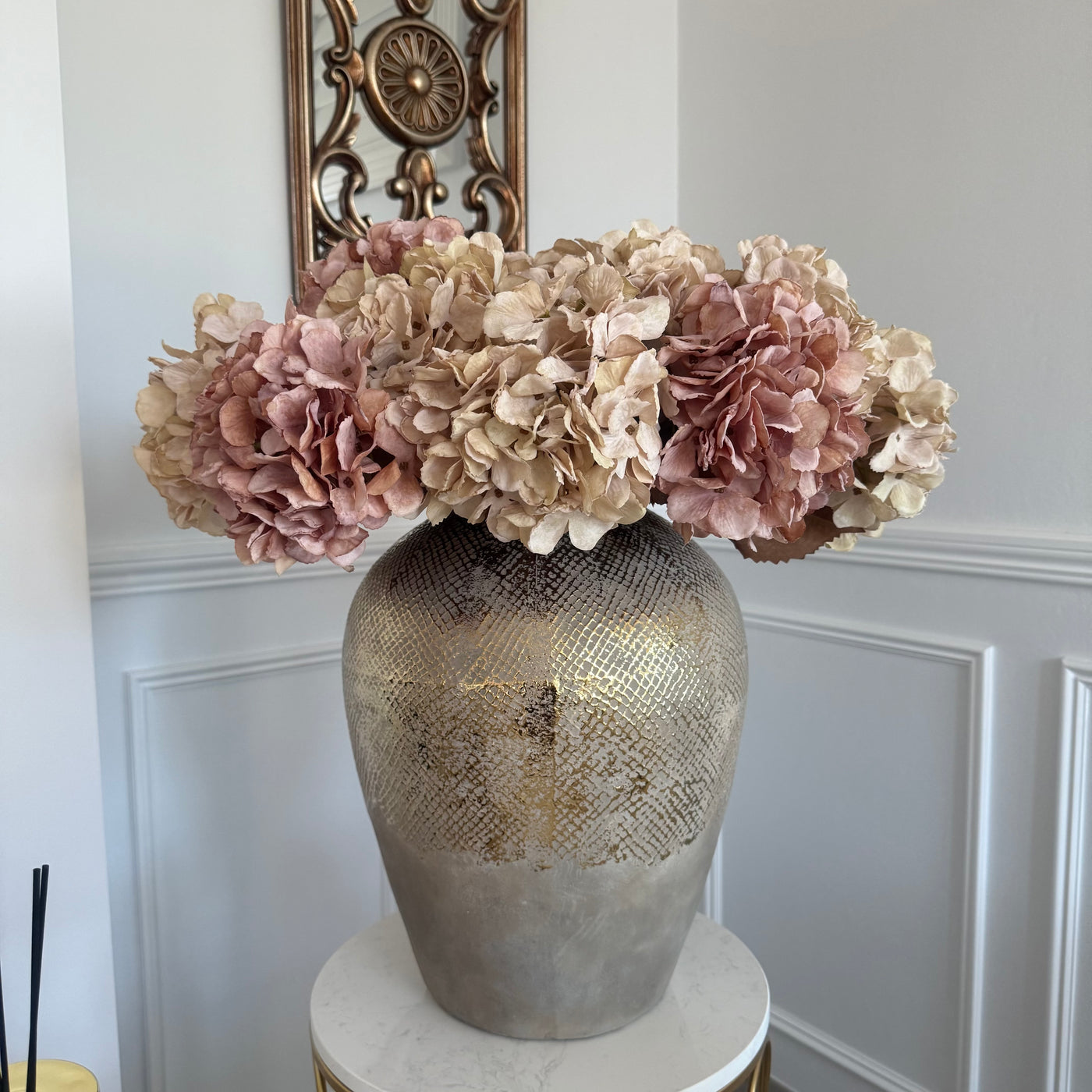 Blush Hydrangea soft touch artificial stem - Luscious Homewares