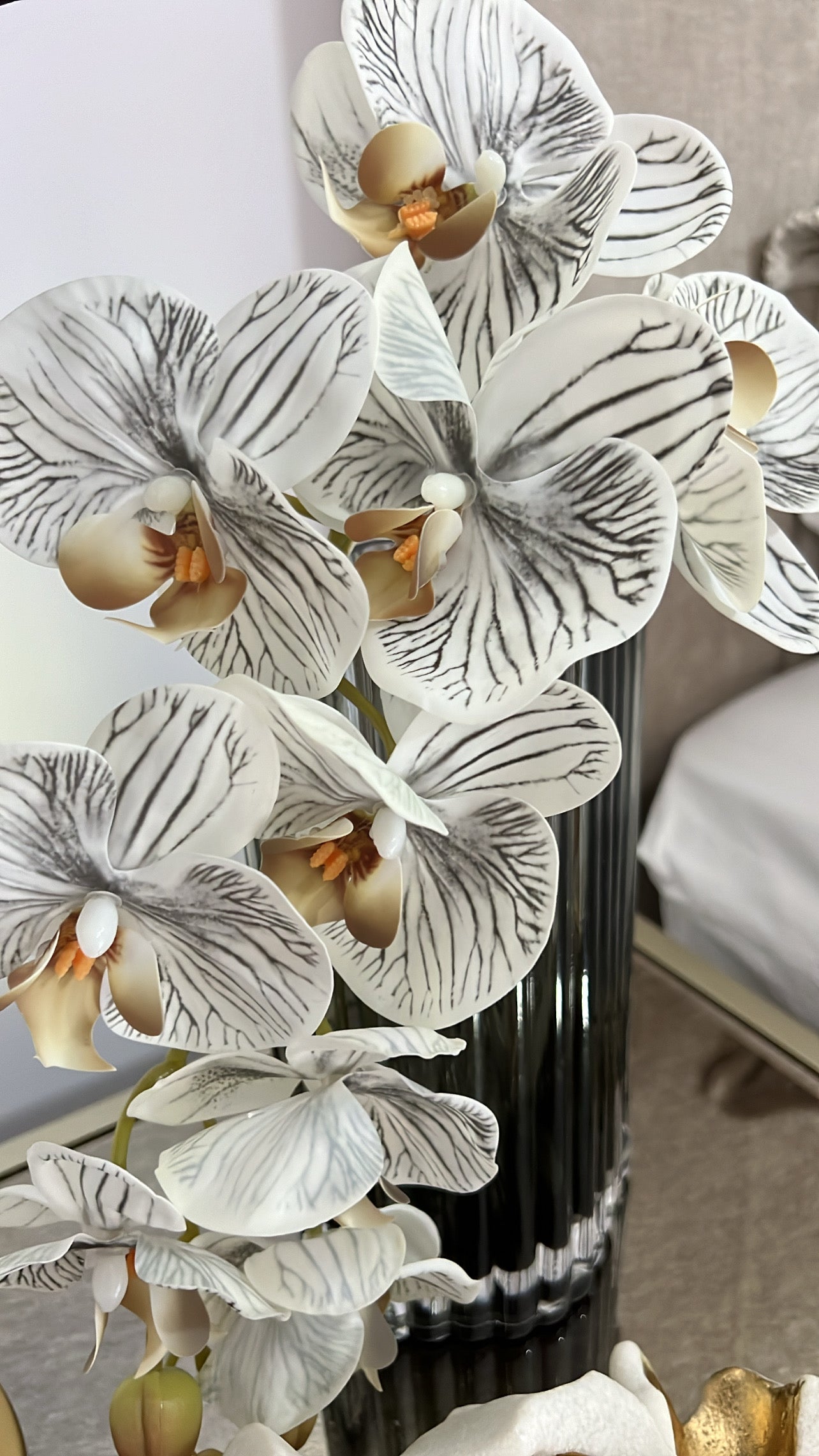 Smoked real touch orchid - Luscious Homewares