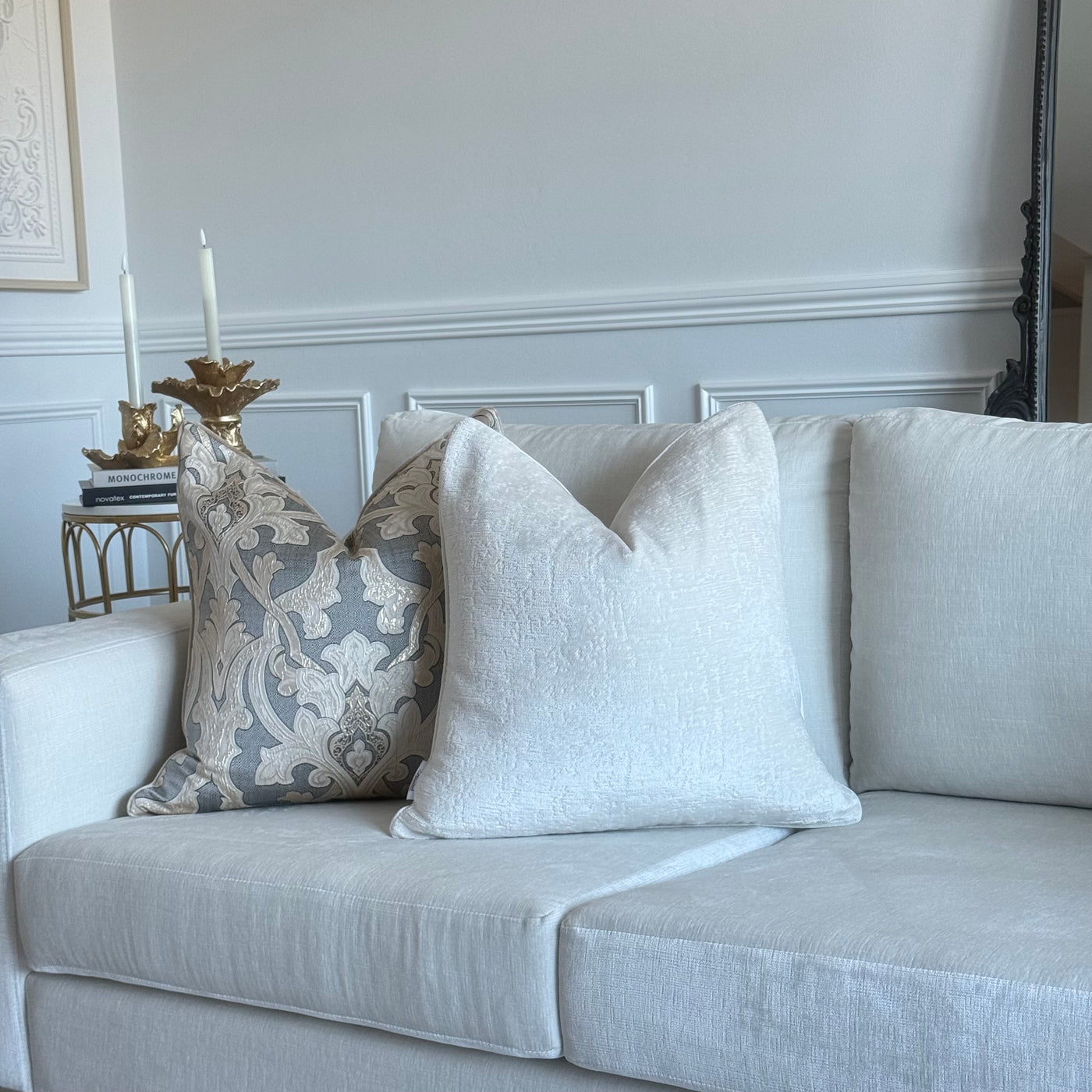 Alia gold smoked cushion