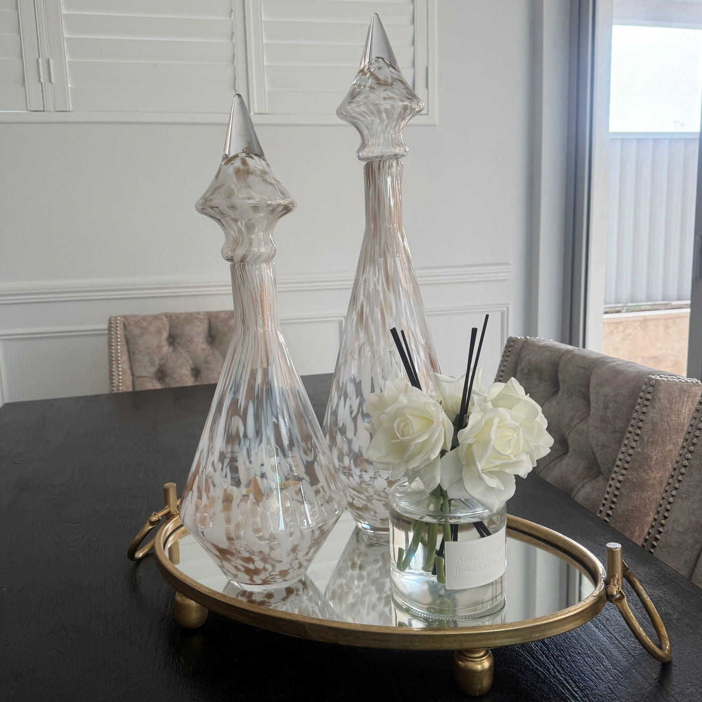 Tamara blown glass jar - Luscious Homewares