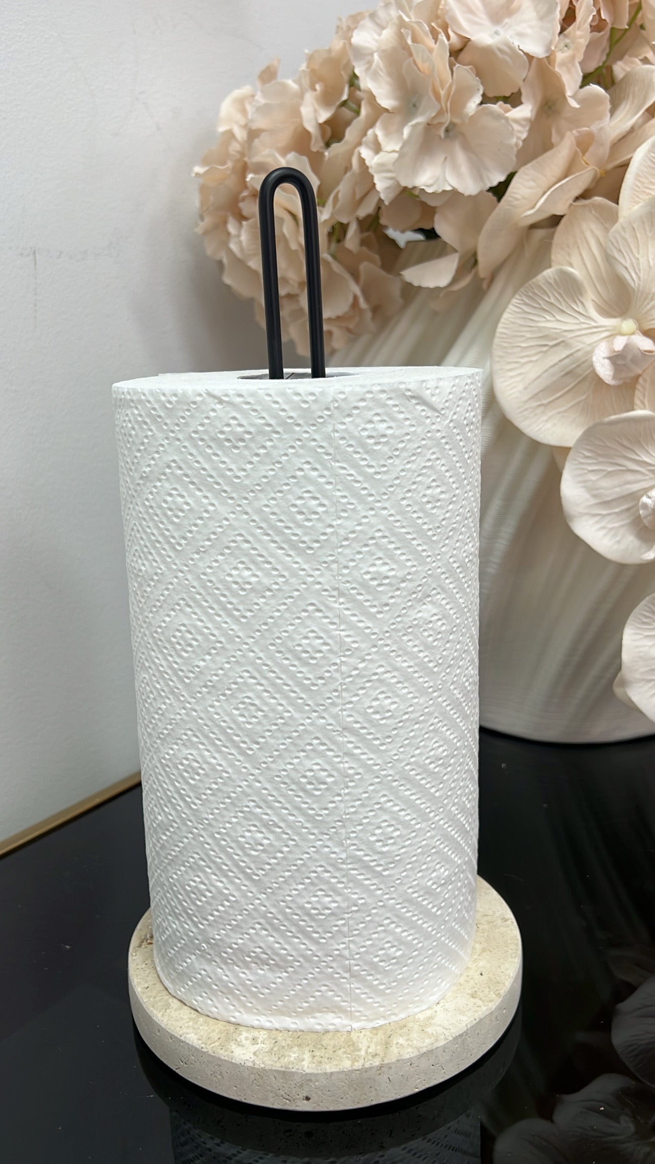 Travertine stone Paper towel holder - Luscious Homewares