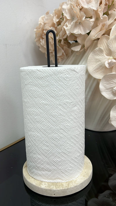Travertine stone Paper towel holder - Luscious Homewares