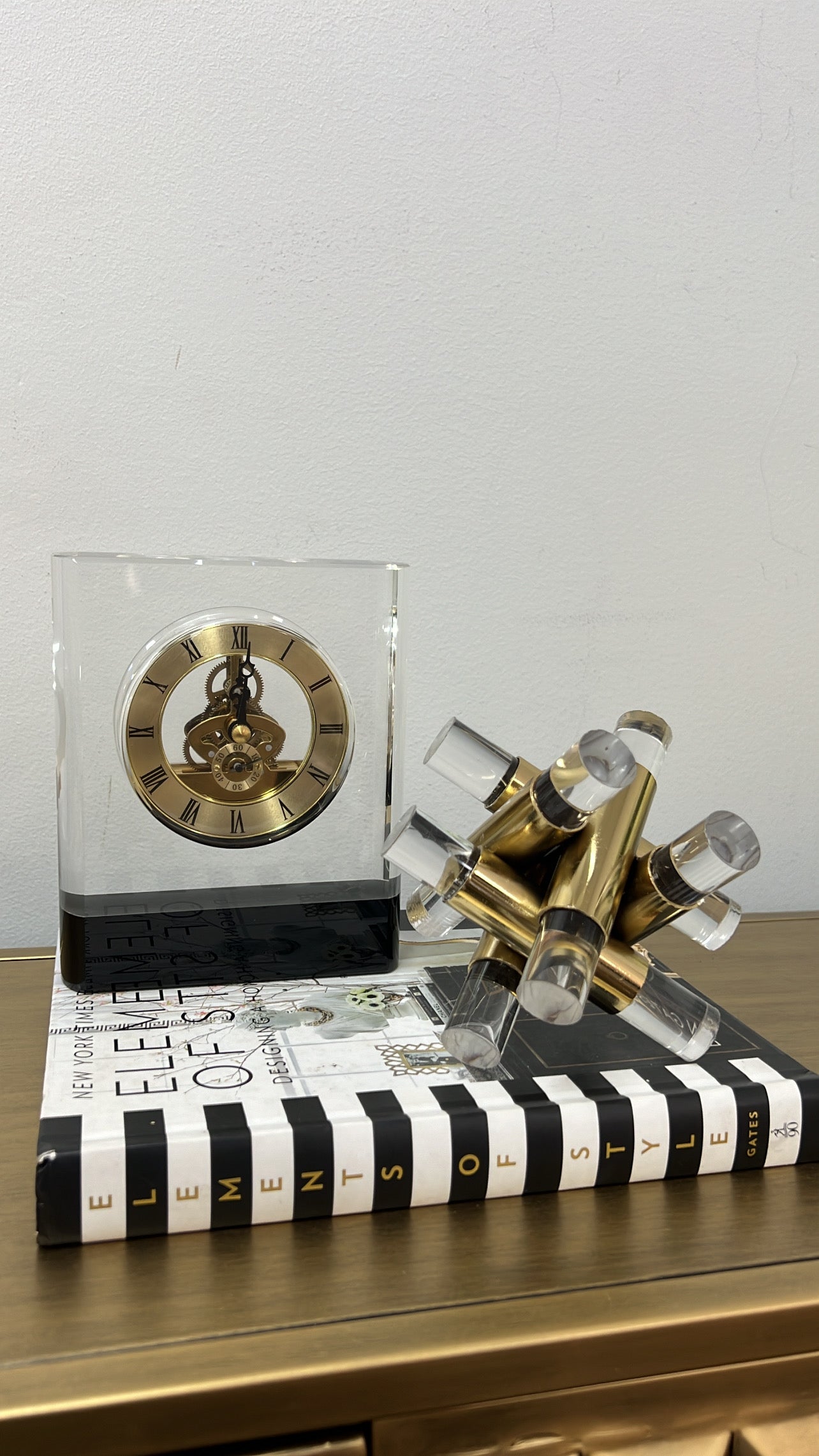 Gallery Crystal mechanical clock - Luscious Homewares