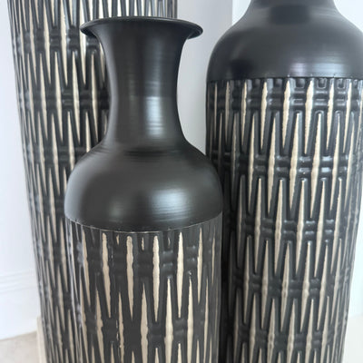 Black large Floor vase - Luscious Homewares