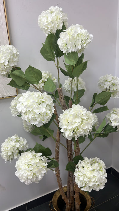 Hydrangea white artificial plant tree - Luscious Homewares