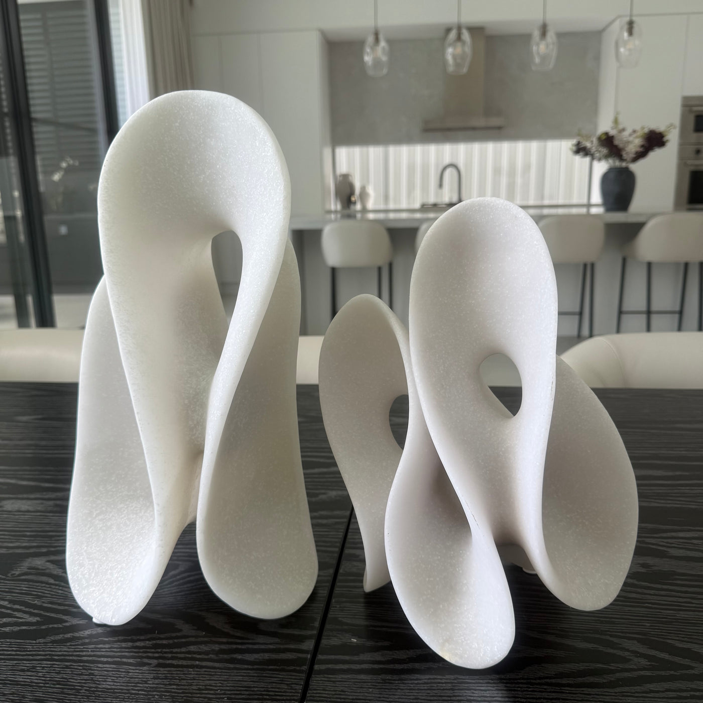 Wave white sculpture - Luscious Homewares