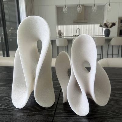 Wave white sculpture - Luscious Homewares