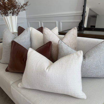 Bianca off white cushion - Luscious Homewares