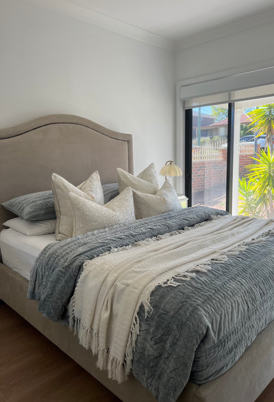 Dove neutral Throw - Luscious Homewares