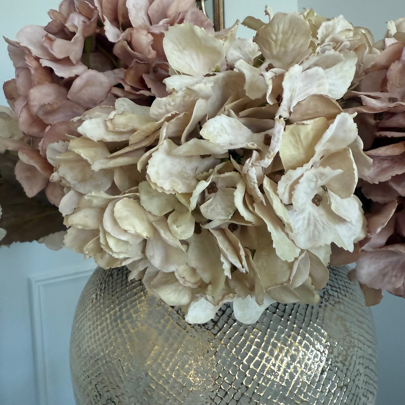 Natural Hydrangea soft touch artificial stem - Luscious Homewares