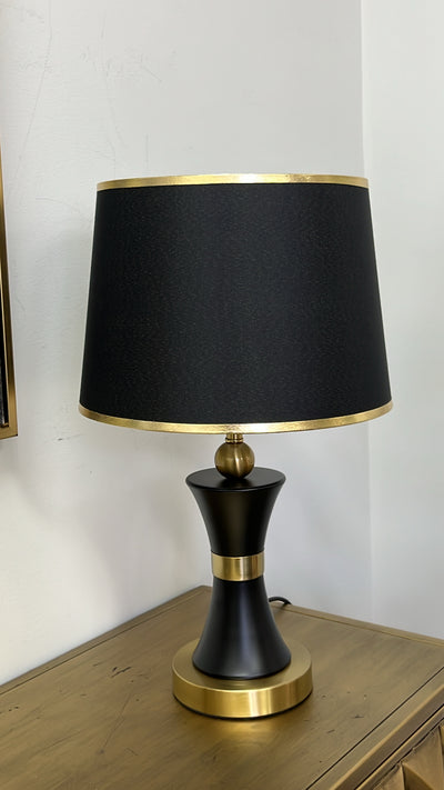 Minimal black & gold table Lamp - Luscious Homewares