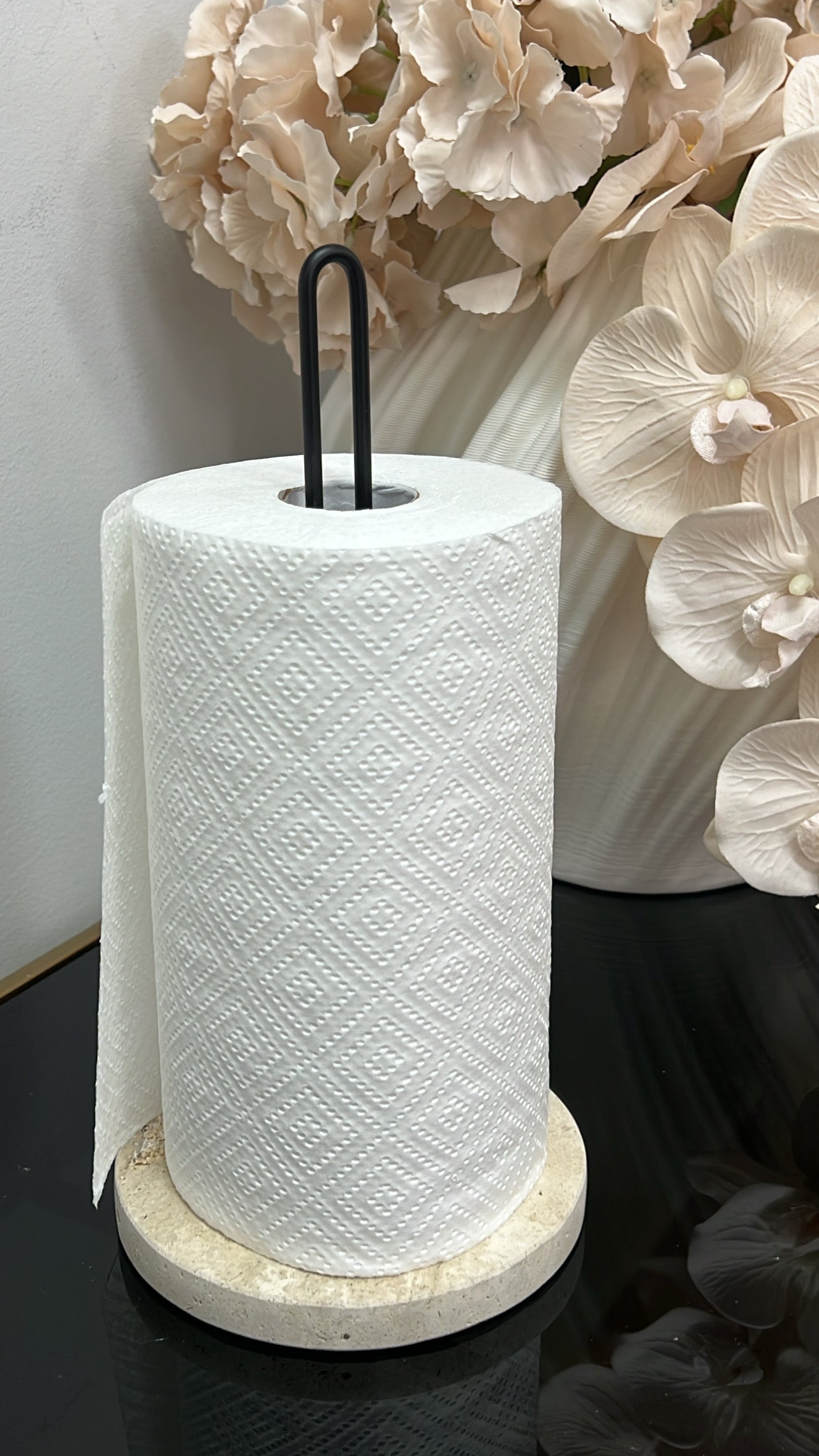 Travertine stone Paper towel holder - Luscious Homewares