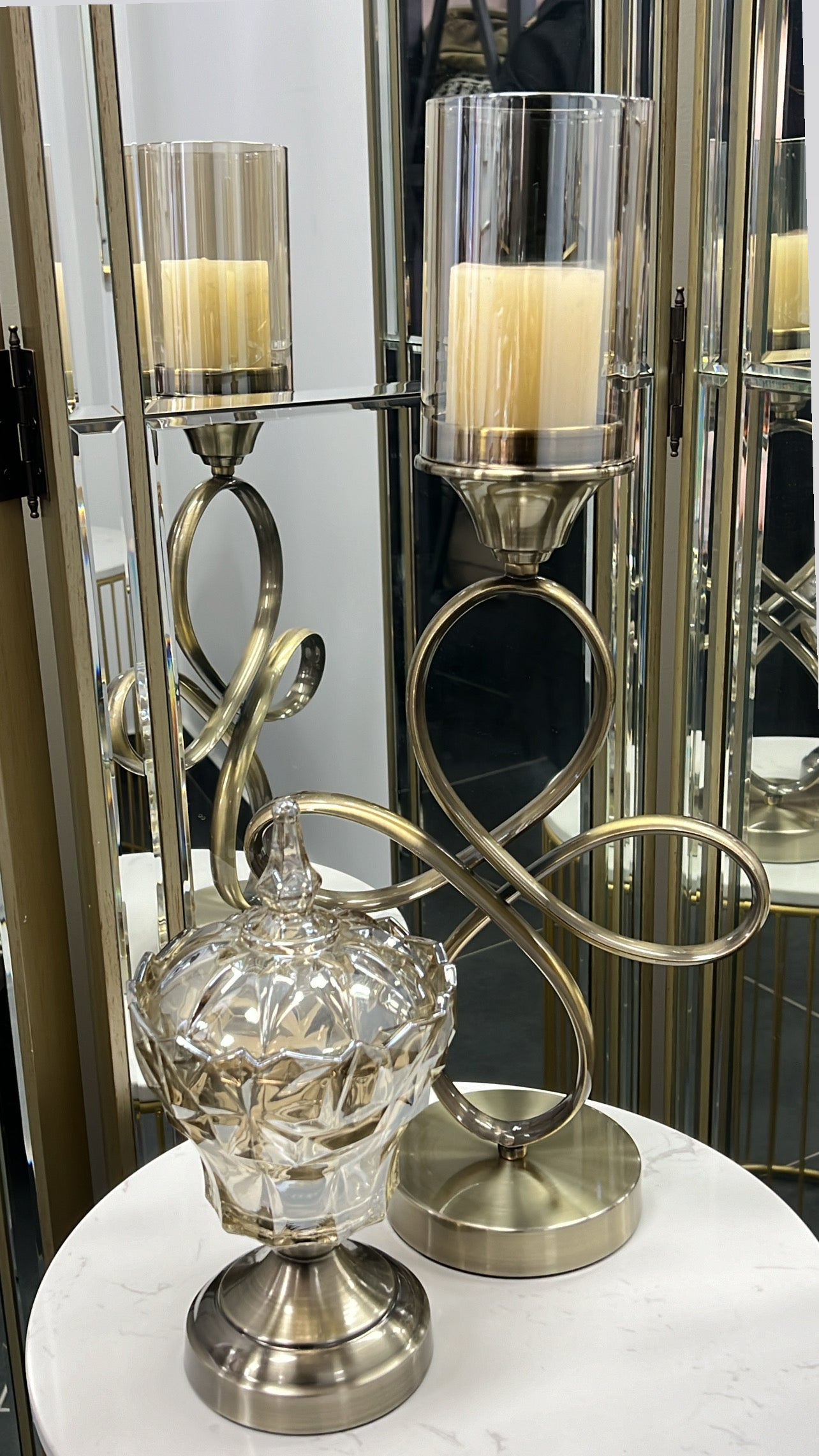 Charlene bronze Candle holder - Luscious Homewares