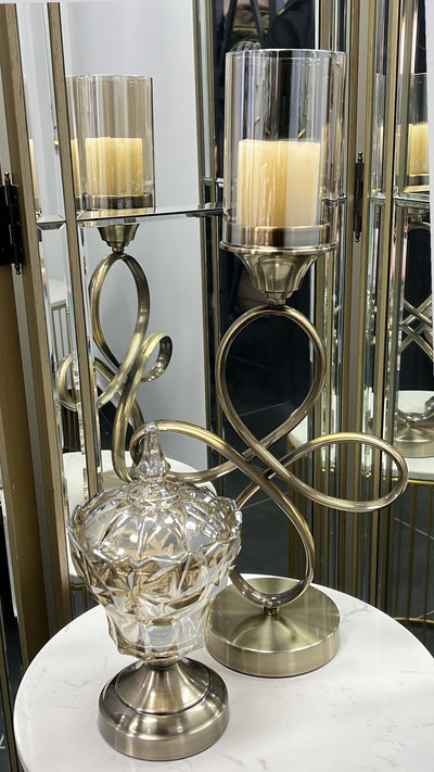 Charlene bronze Candle holder - Luscious Homewares