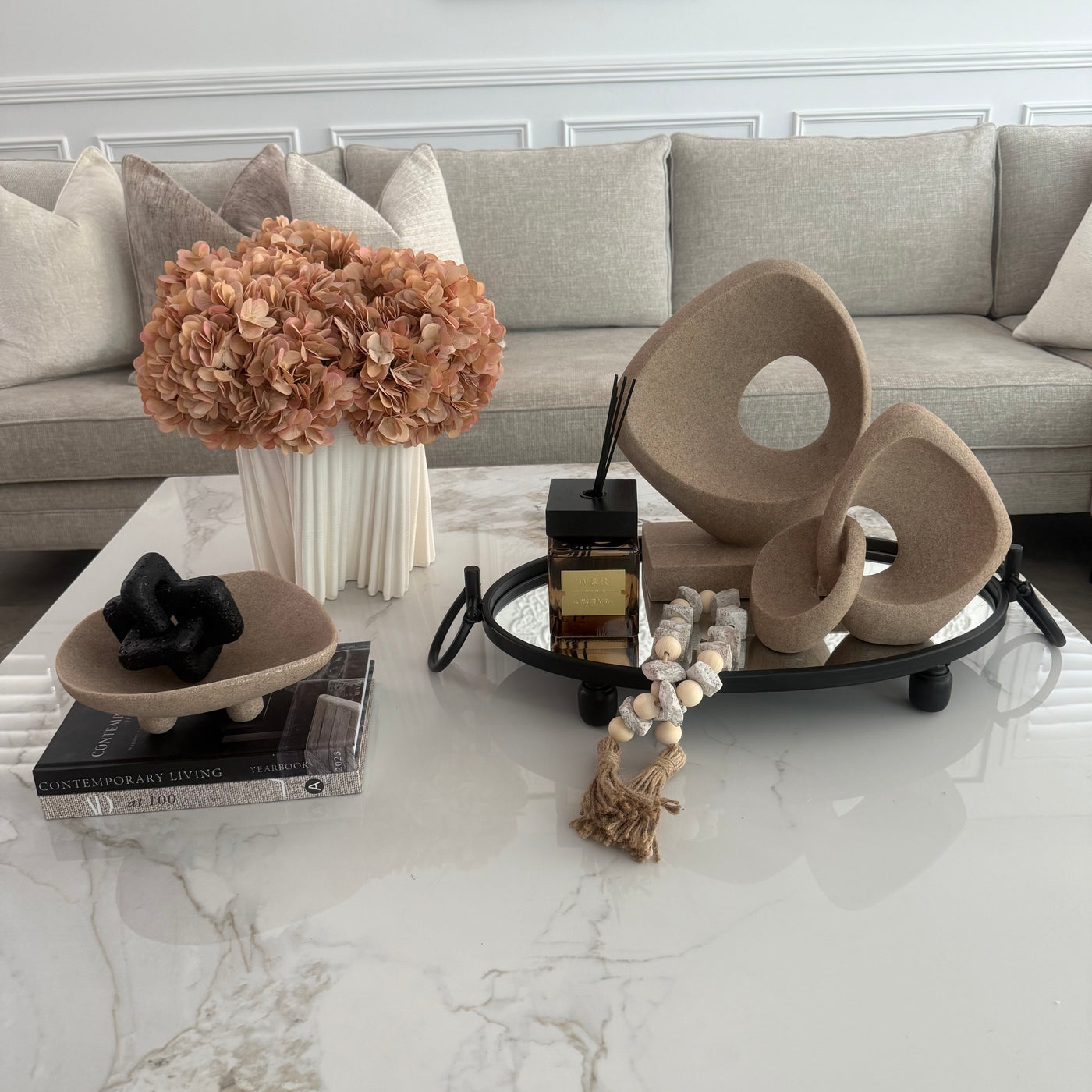 Hydrangeas + 3d print white vase