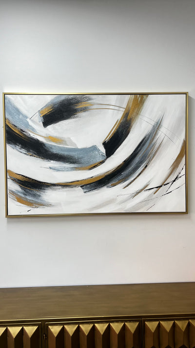 Abstract Gold frame wall art - Luscious Homewares