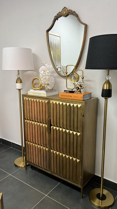 White and gold  Floor lamp - Luscious Homewares