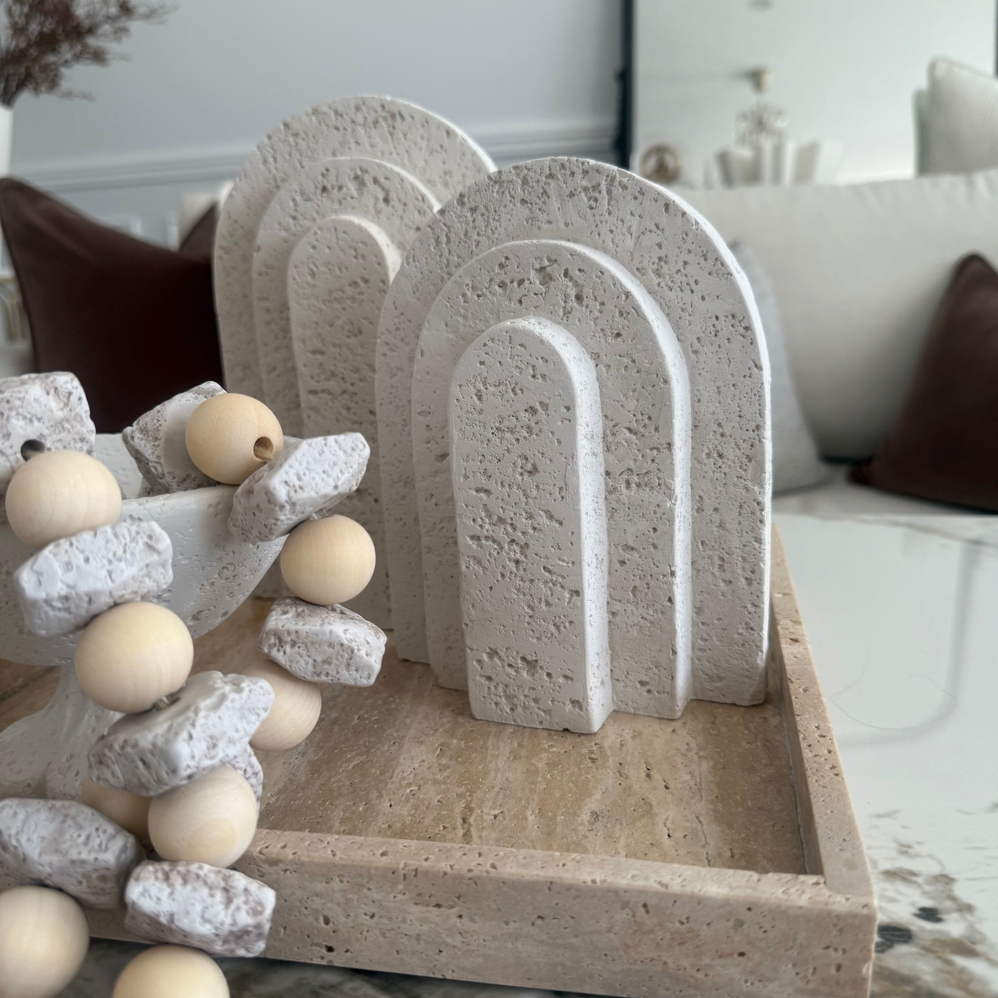 Terra Stone arch sculpture - Luscious Homewares
