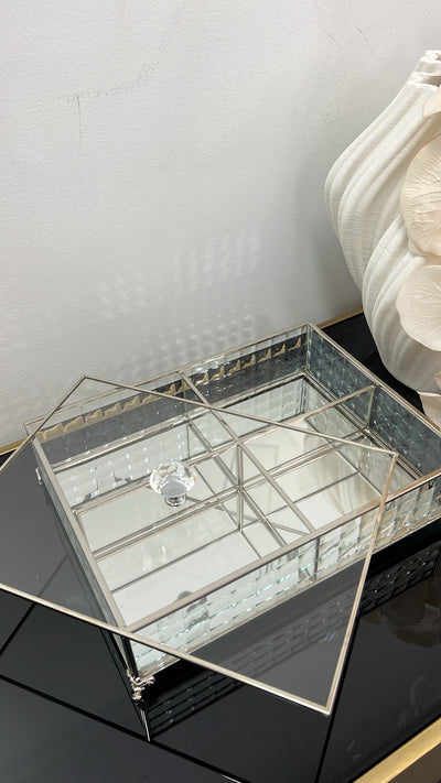 Porcha silver compartment box / serving - Luscious Homewares