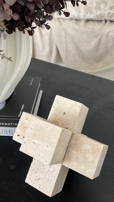 Geometric Travertine Stone - Luscious Homewares